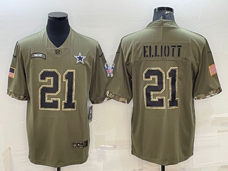 Men Dallas Cowboys #21 Elliott Green 2022 Nike Limited Vapor Untouchable NFL Jersey